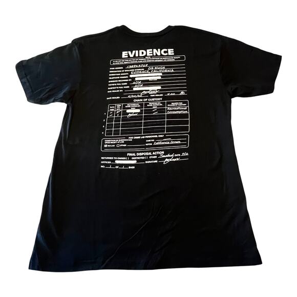 NEW EVIDENCE LOGO Graphic T SHIRT MED TEE Men's Women's 100% Cotton Black White - Picture 3 of 8